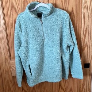 Light Blue Marc New York Sherpa Pull-Over Half-Zip